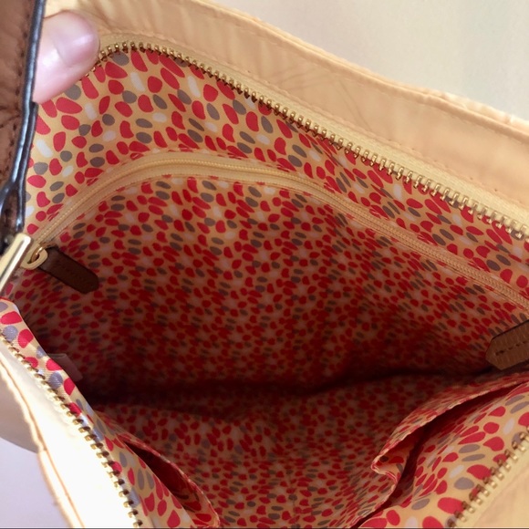 Vera Bradley Rectangular Pale Yellow Adjustable Strap Purse - Picture 13 of 16